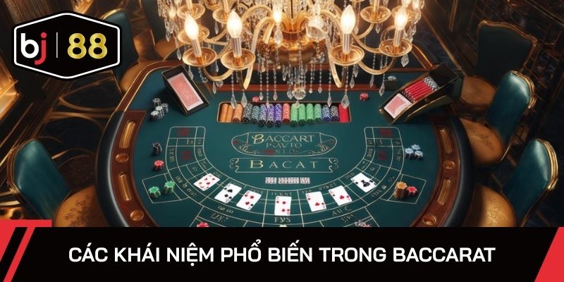 Các khái niệm phổ biến trong baccarat minh họa trực quan